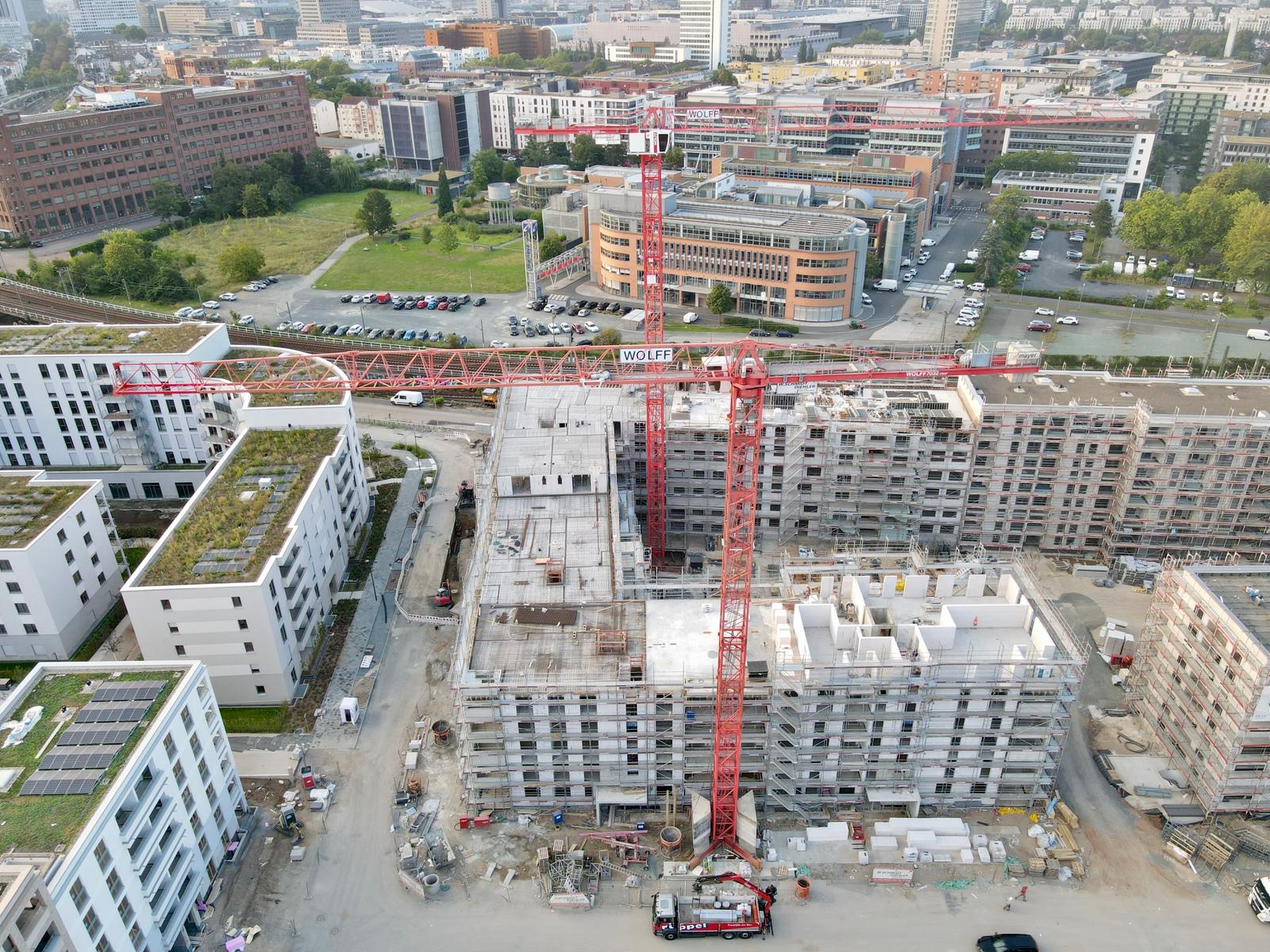 Bewehrungsbau Mehrfamilienhaus Blue Note am Riedberg in Frankfurt – 1.100 Tonnen Bewehrung durch KNK Bau