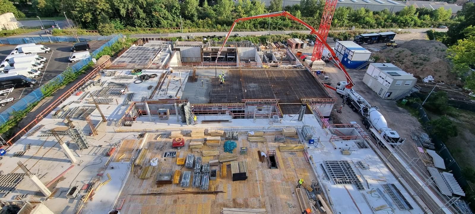 Bewehrungsausführung Einsatz- und Trainingszentrum Ginsheim-Gustavsburg durch KNK Bau