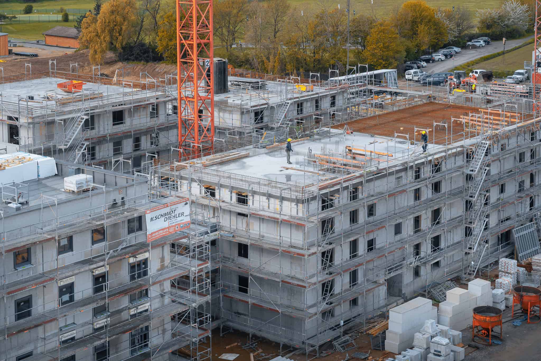 Hochbau Mehrfamilienhaus Jena durch KNK Bau – Neubau Eigentumswohnungen